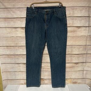 Carhartt Mens Straight Traditional Fit Blue Denim Work Pant Jeans 38x32